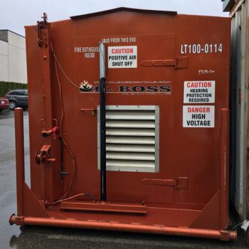 131KVA Genset with enclosure fuel tank, lights & electrical panels