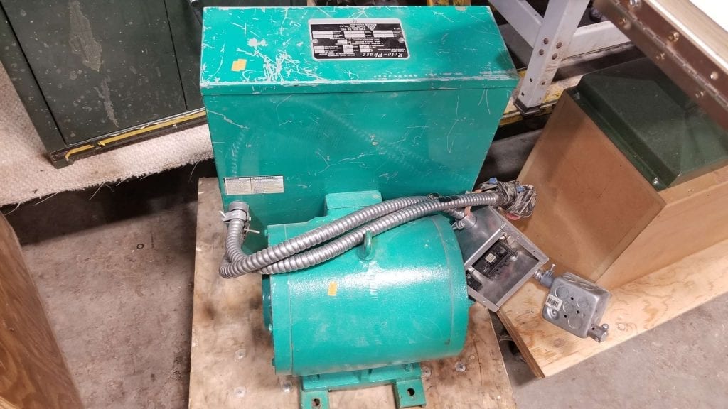 Used 15HP CNC Rotary Phase Converter CA3   Single to Three phase