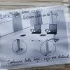 1 Silver conference table legs