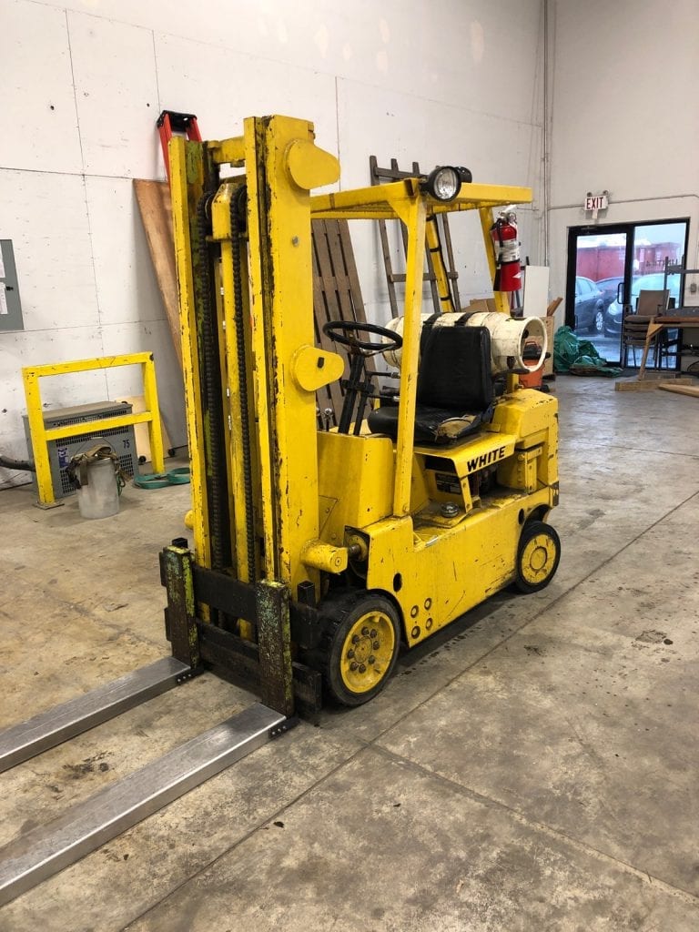 White Forklift