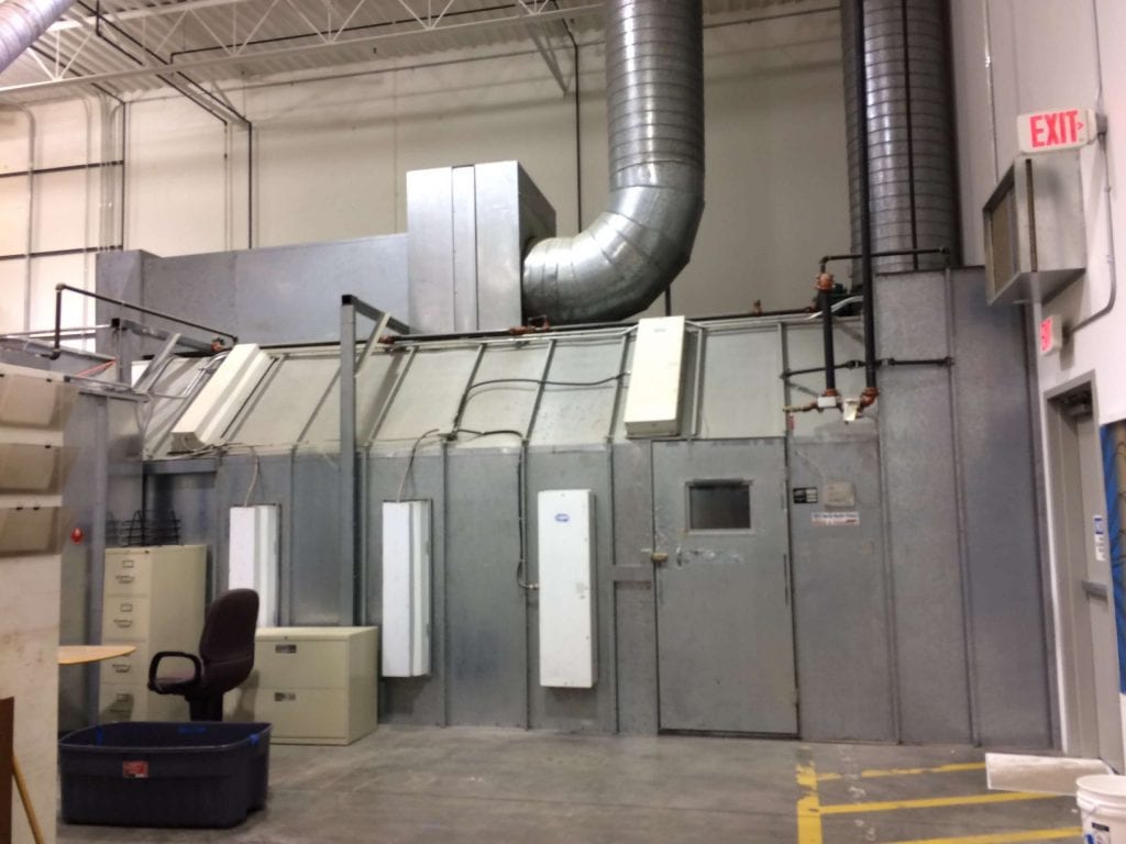 AFC Paint Booth c/w Air Make up system.