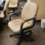 Beige Leather Chairs with casters