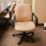 Beige Leather Chairs with casters
