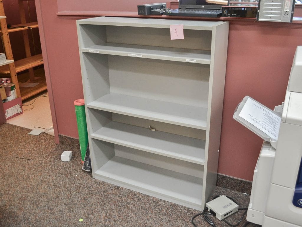 Grey Shelving Bookcase Unit