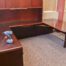 Burgundy D-Shape Executive Desk