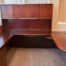 Burgundy D-Shape Executive Desk