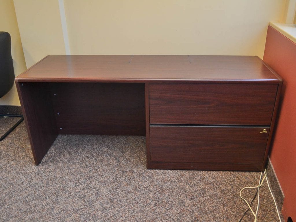 Burgundy Credenza with 2 lateral filing drawers