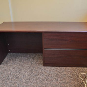 Burgundy Credenza with 2 lateral filing drawers