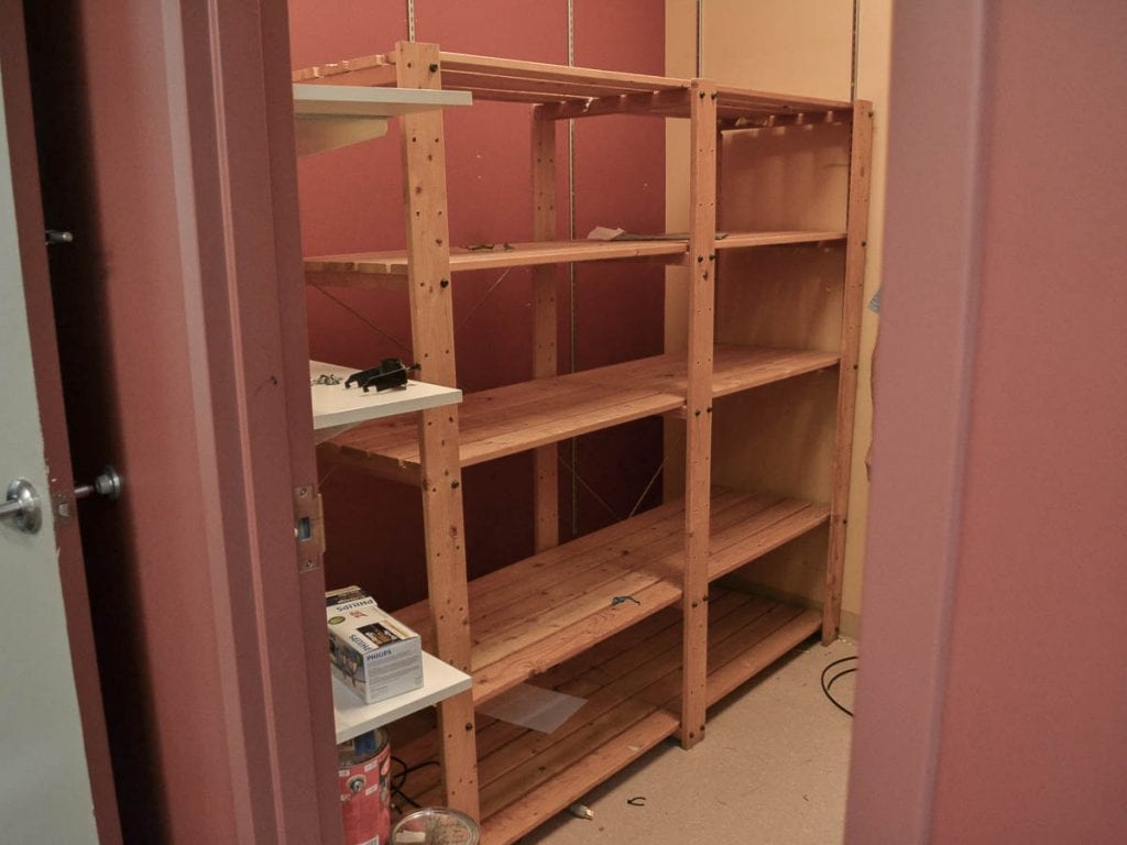 Wooden Shelving Unit