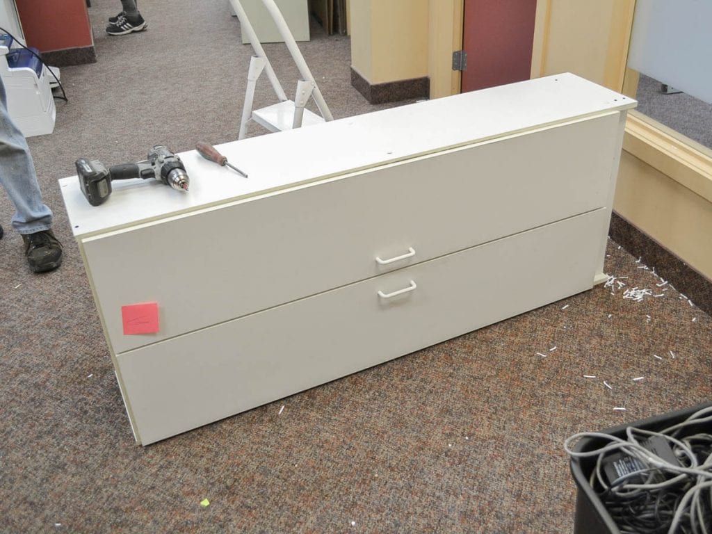 White 2 Cabinet Hutch