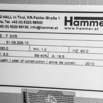 Hammer F3/05 Sliding Table Shaper
