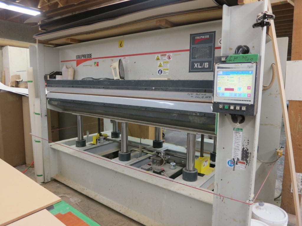 4' x 8' Italpresse XL/6 Hydraulic Hot Press