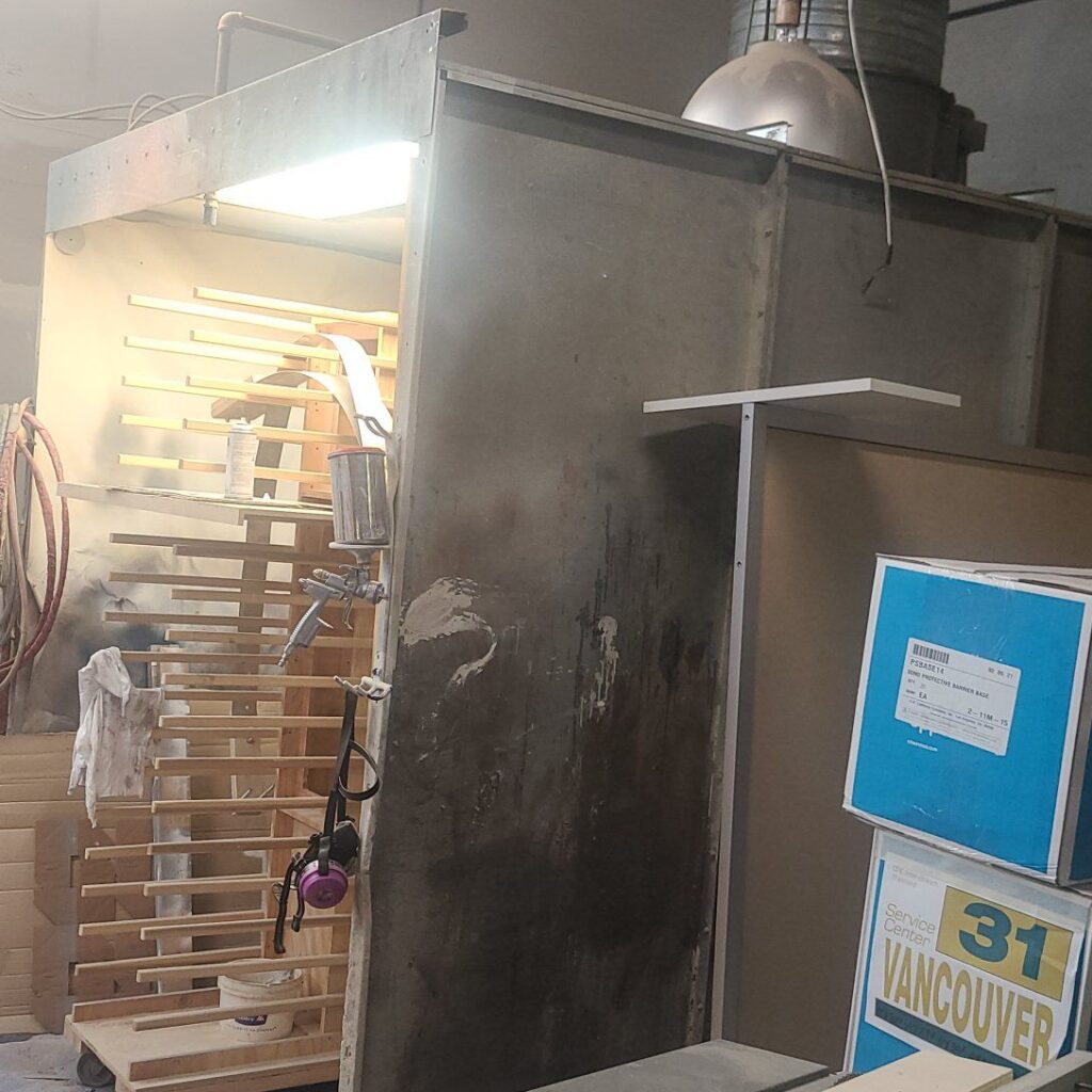 paint booth with fire suppression