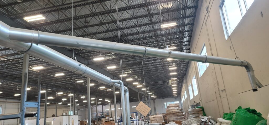 Used Nordfab dust pipe assembly