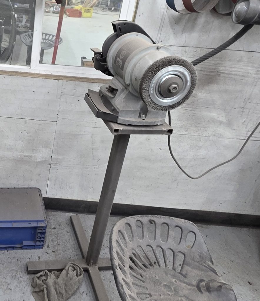 Steel City Bench Grinder On Steel Floor Stand